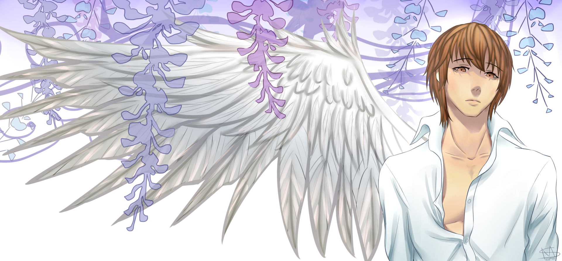 Pictures Death Note Horrible Wings Anime Angels 3000x1892