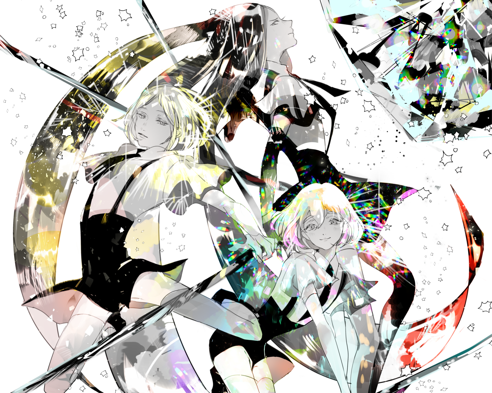 Download Yellow Diamond (Land Of The Lustrous) Diamond (Land Of The Lustrous) Bort (Land Of The Lustrous) Anime Land Of The Lustrous HD Wallpaper by 青 るい