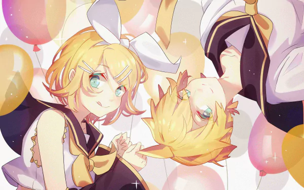 Rin Kagamine Len Kagamine Anime Vocaloid HD Desktop Wallpaper | Background Image