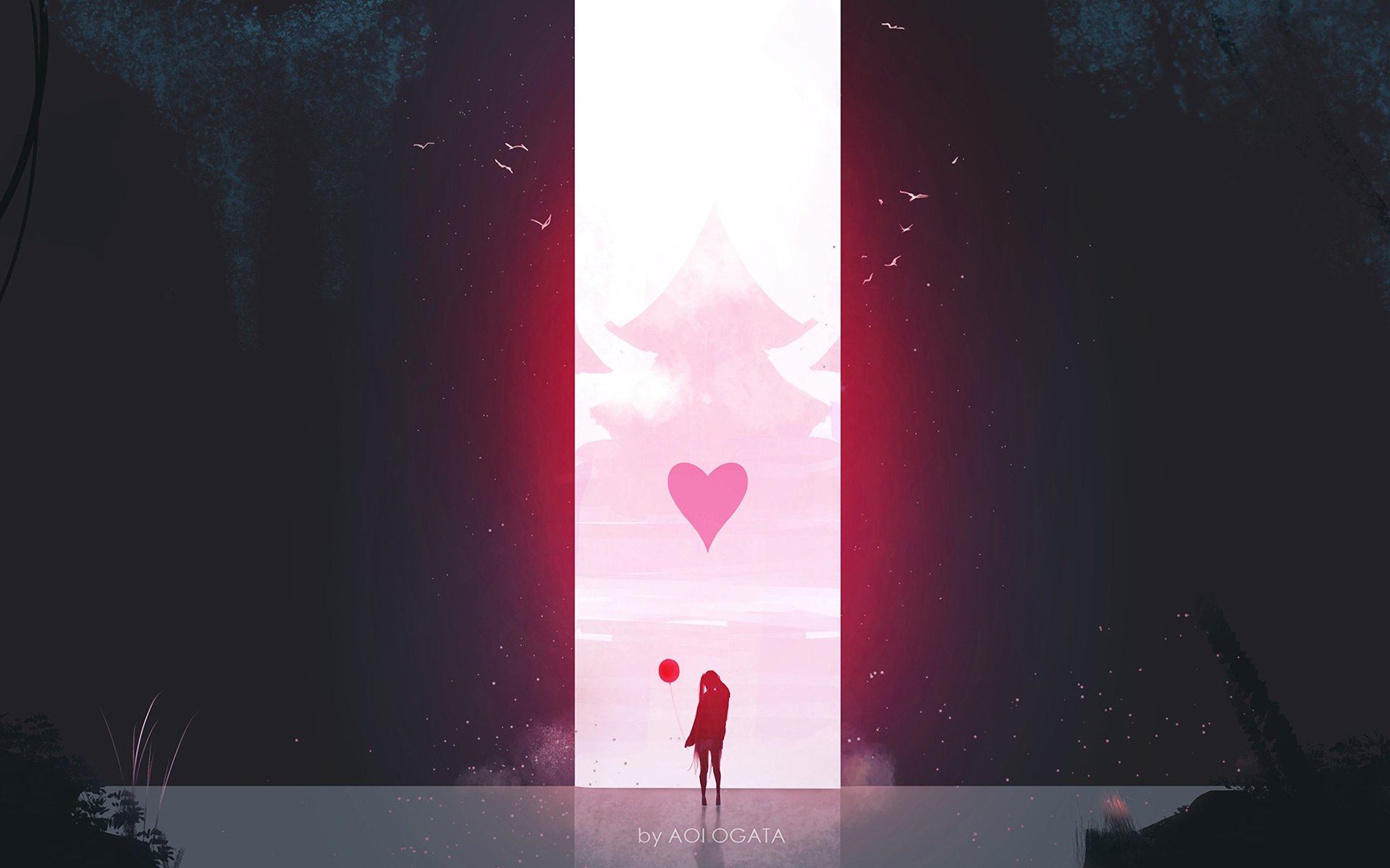 Download Heart Anime Original HD Wallpaper by Aoi Ogata