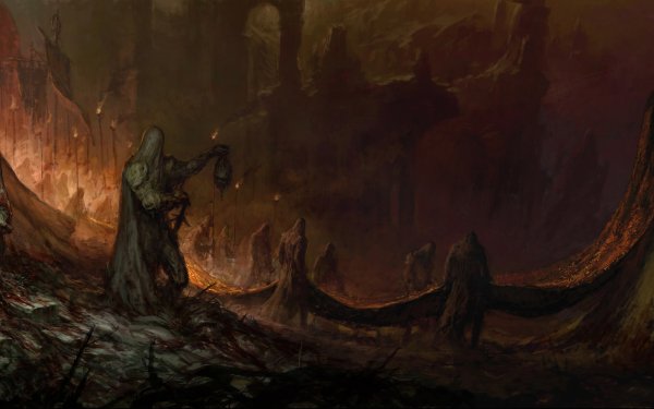 Dark Warrior Giant Skull Sword HD Wallpaper | Background Image