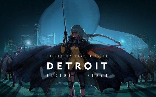 Anime Crossover Detroit: Become Human Girls Frontline M16a1 Eye Patch HD Wallpaper | Background Image