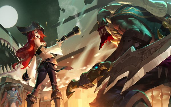 Video Game League Of Legends Miss Fortune Pyke HD Wallpaper | Background Image