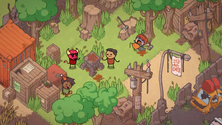 HD desktop wallpaper from Rapture Rejects featuring cartoon characters in a whimsical post-apocalyptic setting.