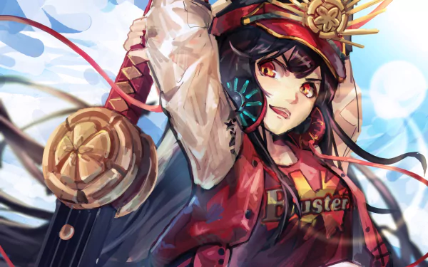 HD desktop wallpaper featuring the Demon Archer from Fate/Grand Order in vibrant anime style, showcasing dynamic action and detailed character design.