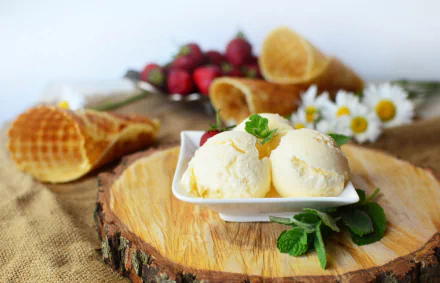 waffle cone still life food ice cream HD Desktop Wallpaper | Background Image