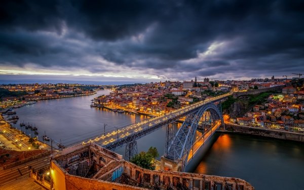 Man Made Porto Cities Portugal City River Bridge Luís I Bridge HD Wallpaper | Background Image