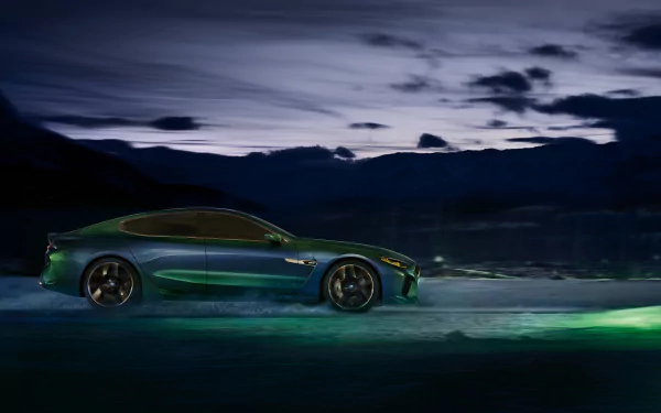 grand tourer green car car BMW vehicle BMW M8 Gran Coupe HD Desktop Wallpaper | Background Image