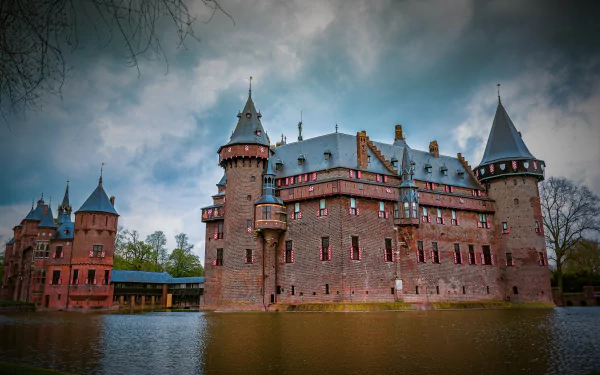  Medieval Castle Surrounded by Moat