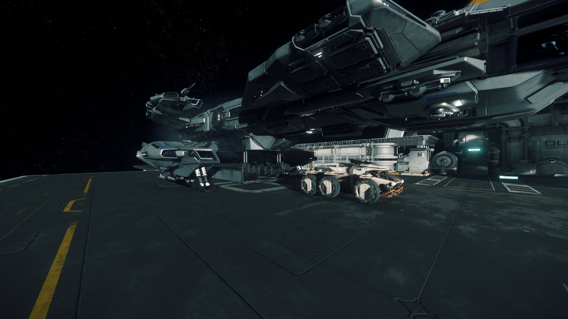Download Port Olisar (Star Citizen) Harbor Rover URSA (Star Citizen) Constellation (Star Citizen) Video Game Star Citizen 4k Ultra HD Wallpaper by DesoShow