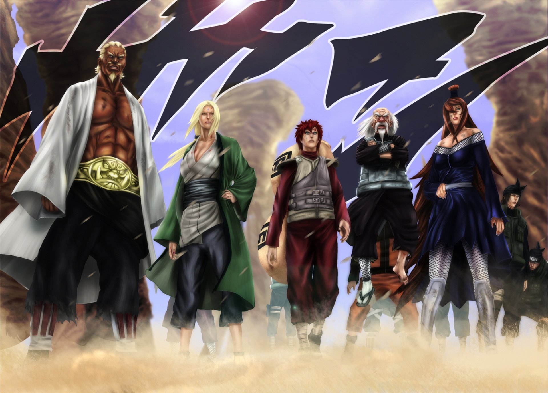Download Raikage (Naruto) A (Naruto) Tsunade (Naruto) Meï Terumî Ōnoki (Naruto) Gaara (Naruto) Anime Naruto HD Wallpaper