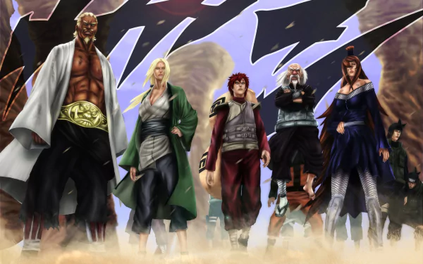 Raikage (Naruto) A (Naruto) Tsunade (Naruto) Meï Terumî Ōnoki (Naruto) Gaara (Naruto) Anime Naruto HD Desktop Wallpaper | Background Image