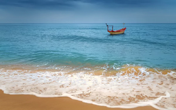  Boat on Blue Sea