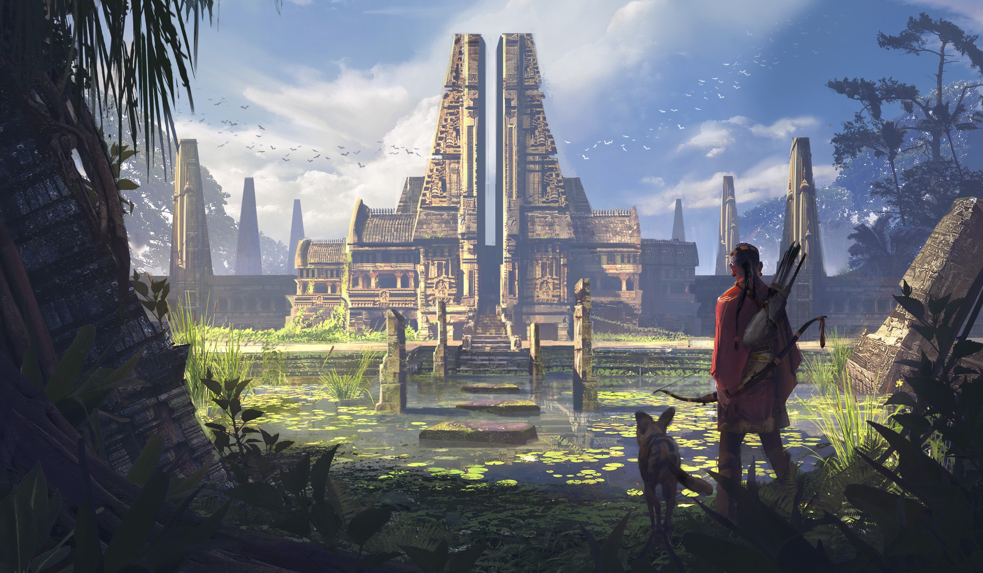 Fantasy Temple HD Wallpaper by Hakob Minasian