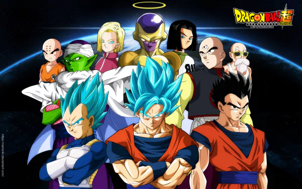 Frieza (Dragon Ball) Master Roshi (Dragon Ball) Gohan (Dragon Ball) Piccolo (Dragon Ball) Tien Shinhan (Dragon Ball) Android 18 (Dragon Ball) Android 17 (Dragon Ball) Krillin (Dragon Ball) Vegeta (Dragon Ball) Goku Anime Dragon Ball Super Goku & Vegeta HD Desktop Wallpaper | Background Image