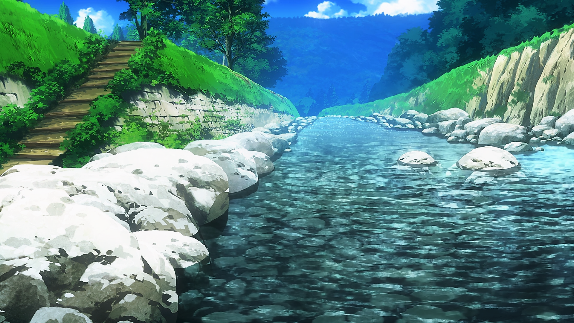 Anime River in the Forest Illustration | Landscape art, Fantasy art  landscapes, Environment concept art