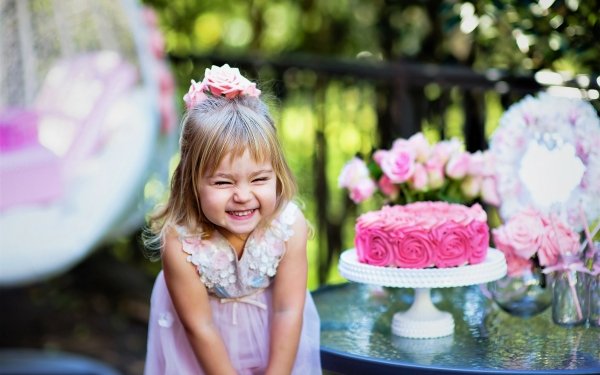 Photography Child Little Girl Cute Birthday Cake HD Wallpaper | Background Image