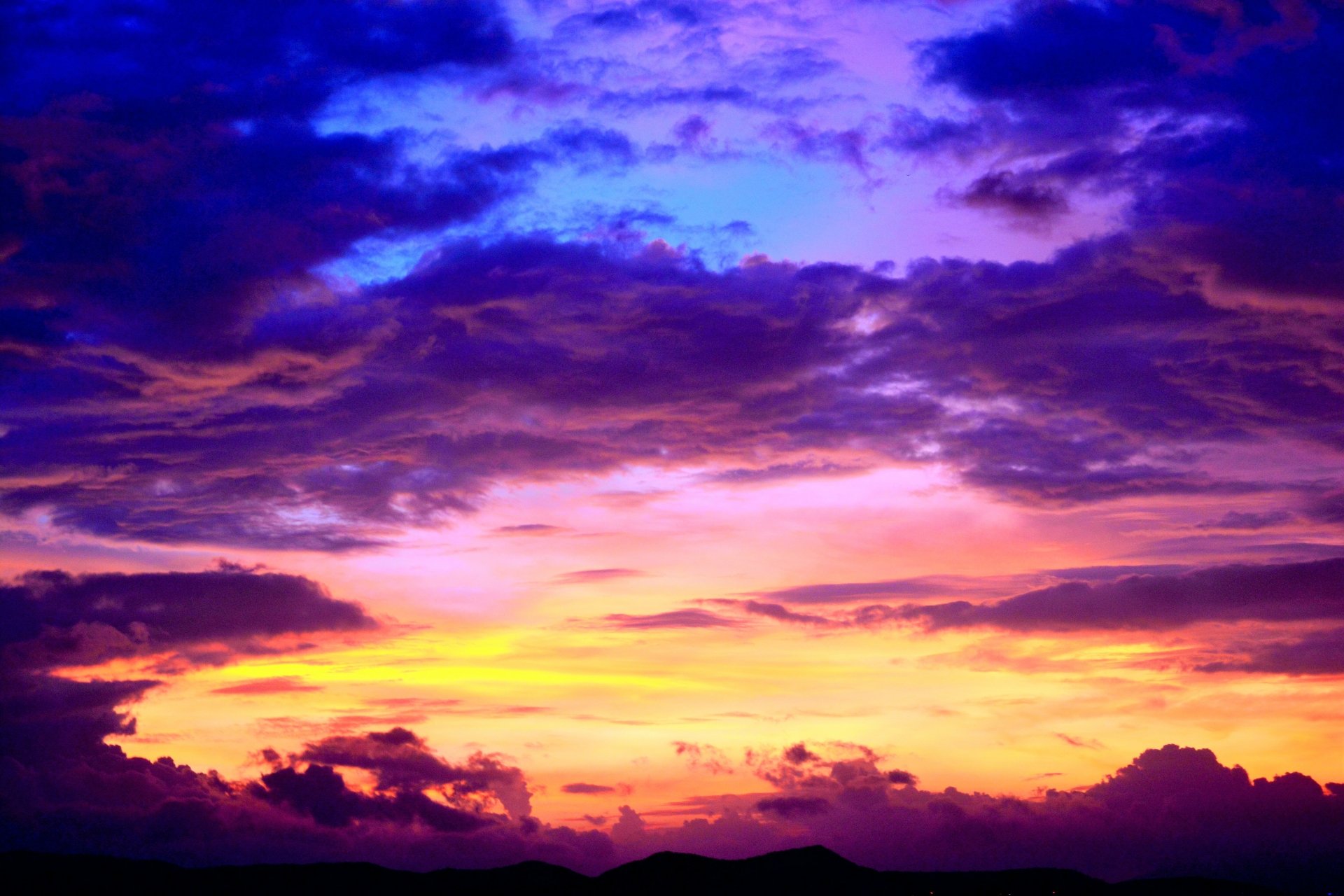 Download Purple Cloud Sky Nature Sunset 4k Ultra HD Wallpaper