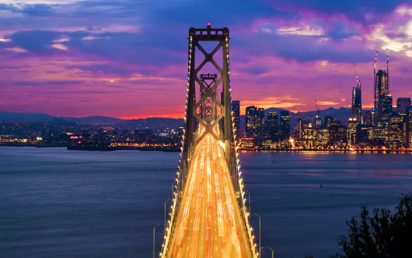  Oakland Bay Bridge at Sunset