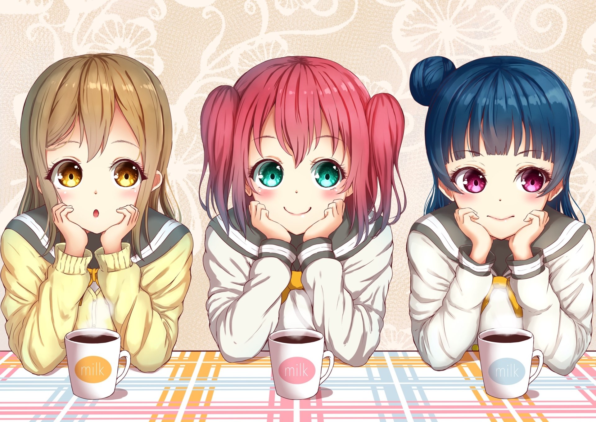 Download Yoshiko Tsushima Ruby Kurosawa Hanamaru Kunikida Anime Love Live! Sunshine!! HD Wallpaper by AOIAO