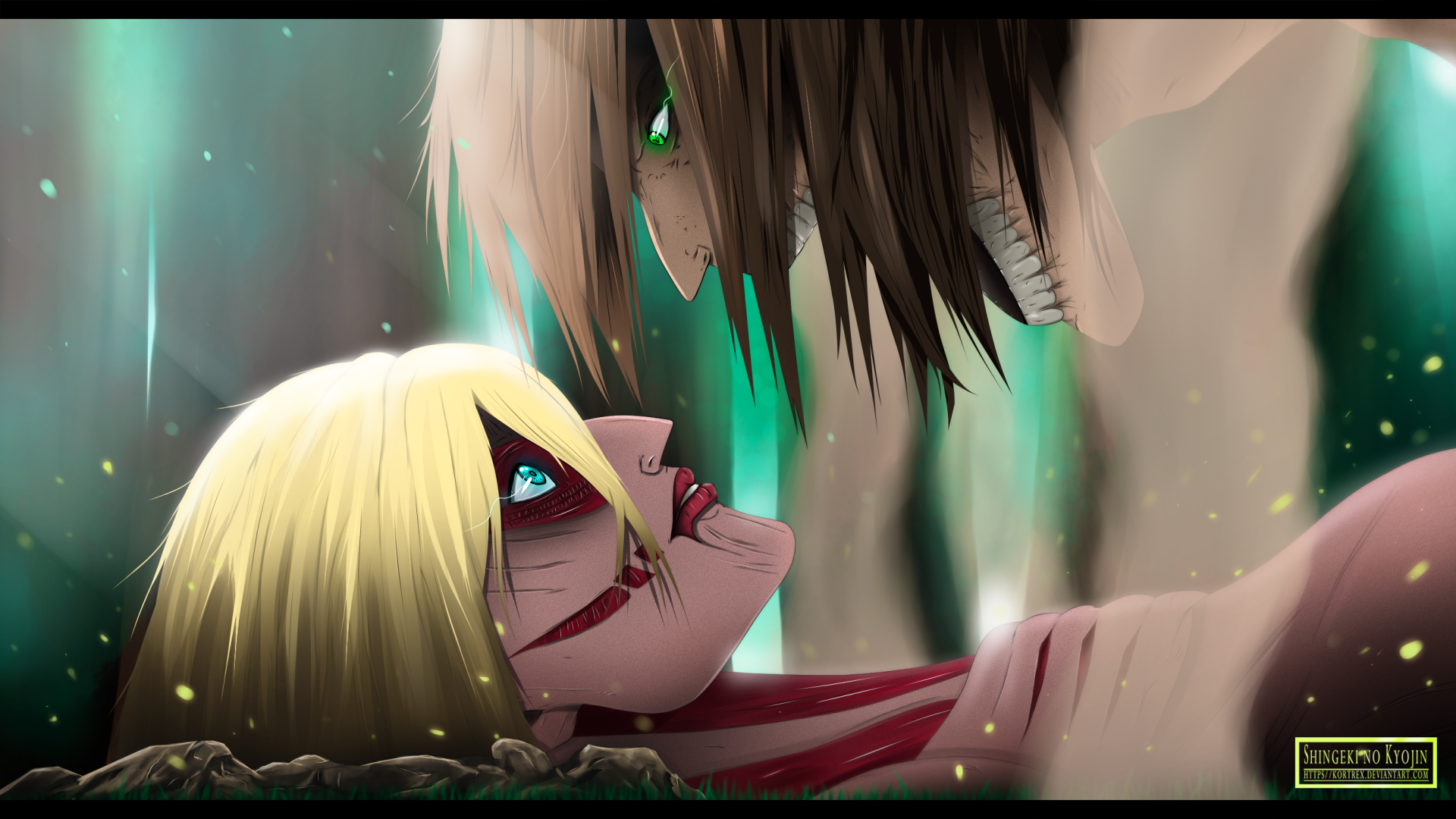 Download Titan Annie Leonhart Eren Yeager Anime Attack On Titan HD  Wallpaper by Kortrex