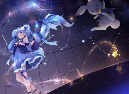 Yuki Miku Anime Vocaloid HD Desktop Wallpaper | Background Image