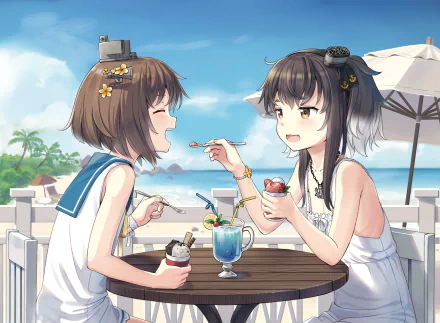 Tokitsukaze (Kancolle) Yukikaze (Kancolle) Anime Kantai Collection HD Desktop Wallpaper | Background Image