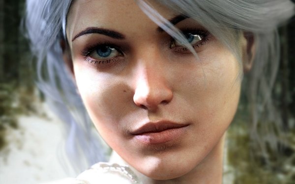 Women Artistic Blue Eyes White Hair HD Wallpaper | Background Image