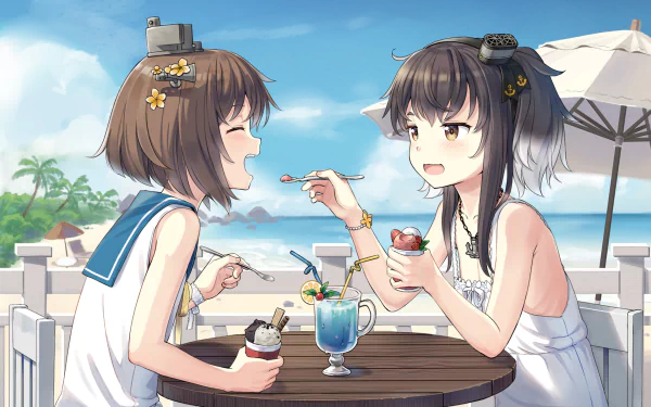 Tokitsukaze (Kancolle) Yukikaze (Kancolle) Anime Kantai Collection HD Desktop Wallpaper | Background Image