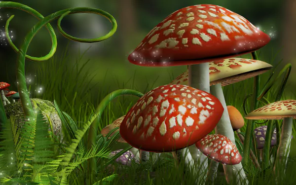  Magical Mushroom Forest by moonchild-lj-stock