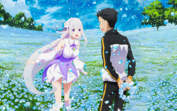 Anime Re: Life in a Different World from Zero - Memory Snow Emilia Subaru Natsuki Re:ZERO -Starting Life in Another World- Memory Snow HD Wallpaper | Background Image