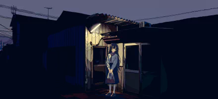 bag black hair long hair Anime Original HD Desktop Wallpaper | Background Image