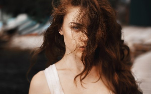 Women Model Face Redhead Long Hair Depth Of Field HD Wallpaper | Background Image