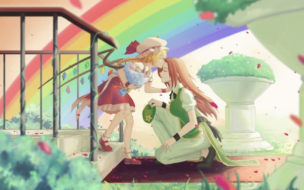 Anime Touhou Hong Meiling Flandre Scarlet HD Wallpaper | Background Image