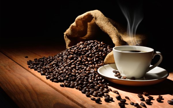 Food Coffee Cup Coffee Beans Still Life HD Wallpaper | Background Image