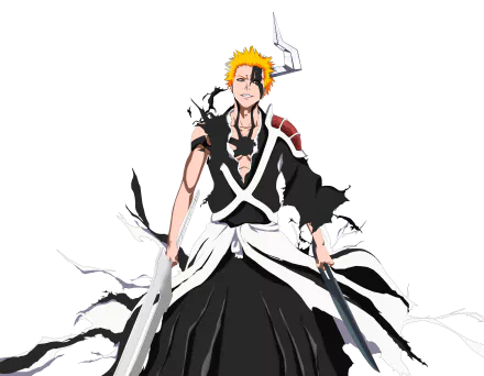 Ichigo Kurosaki from Bleach in dynamic pose, featured in vibrant 4K Ultra HD anime wallpaper for PC desktop background.