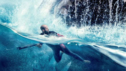 Jason Statham movie The Meg HD Desktop Wallpaper | Background Image