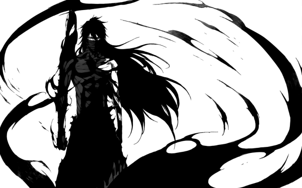 Anime Bleach Ichigo Kurosaki Bankai Long Hair Black Hair HD Wallpaper | Background Image