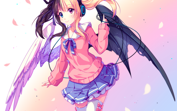Anime Original Angel Heterochromia HD Wallpaper | Background Image