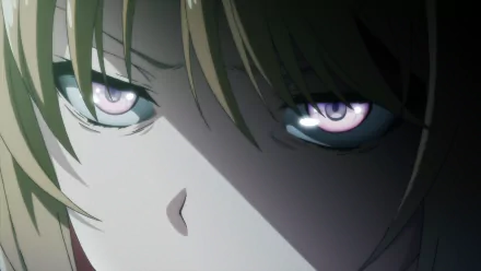 Close-up of Kikyō Kushida's eyes from the anime Classroom of the Elite, featured in a 4K Ultra HD PC desktop wallpaper.