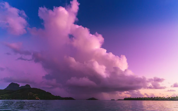  Purple Sunset in Bora Bora