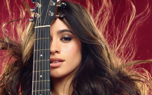 Music Camila Cabello Brown Eyes Singer Latina Brunette Guitar HD Wallpaper | Background Image