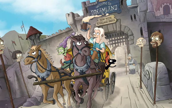 Luci (Disenchantment) Elfo (Disenchantment) Bean (Disenchantment) TV Show Disenchantment HD Desktop Wallpaper | Background Image