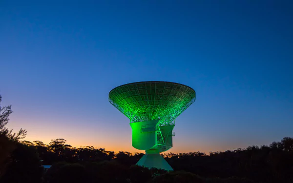  New Norcia Station, Ghostly Green - ESA Deep Space Tracking Station (Australia) by Dylan O’Donnell