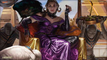 mummy Liliana (Magic: The Gathering) Planeswalker (Magic: The Gathering) Amonkhet (Magic: The Gathering) Liliana Death's Majesty man made Magic: The Gathering HD Desktop Wallpaper | Background Image
