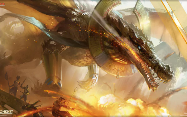Amonkhet (Magic: The Gathering) dragon Glorybringer (Magic: The Gathering) man made Magic: The Gathering HD Desktop Wallpaper | Background Image