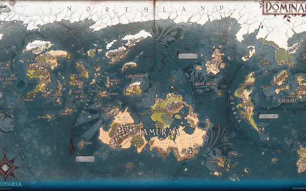 map Dominaria (Magic: The Gathering) man made Magic: The Gathering HD Desktop Wallpaper | Background Image