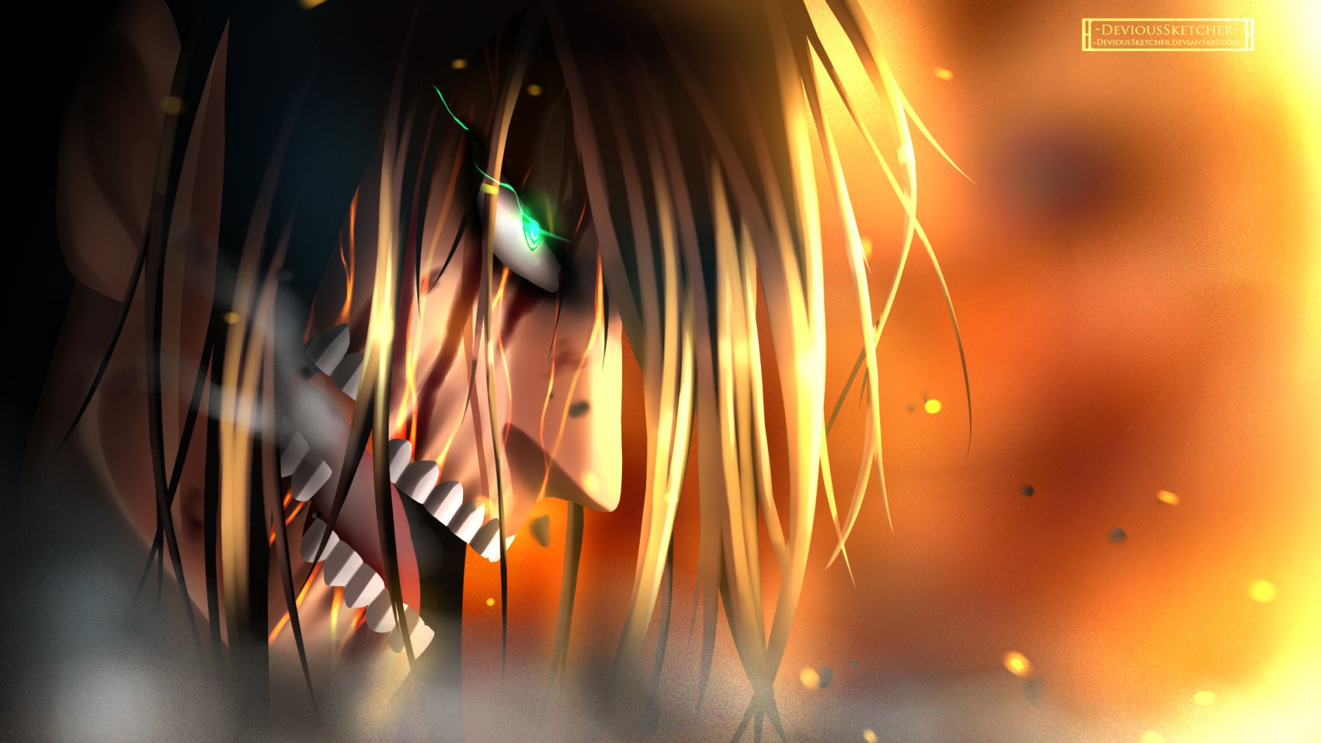 Titan Eren Yeager HD Wallpaper - Attack on Titan by DeviousSketcher