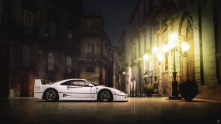 Ferrari white car vehicle Ferrari F40 HD Desktop Wallpaper | Background Image