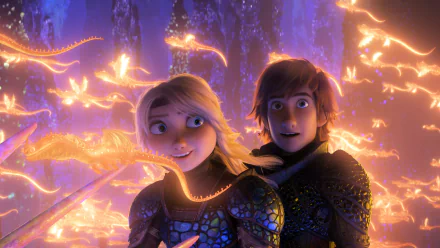 Hiccup (How to Train Your Dragon) Astrid (How to Train Your Dragon) movie How to Train Your Dragon: The Hidden World HD Desktop Wallpaper | Background Image